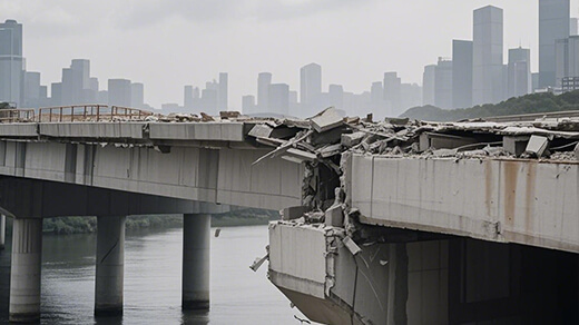 某公路破拆现场