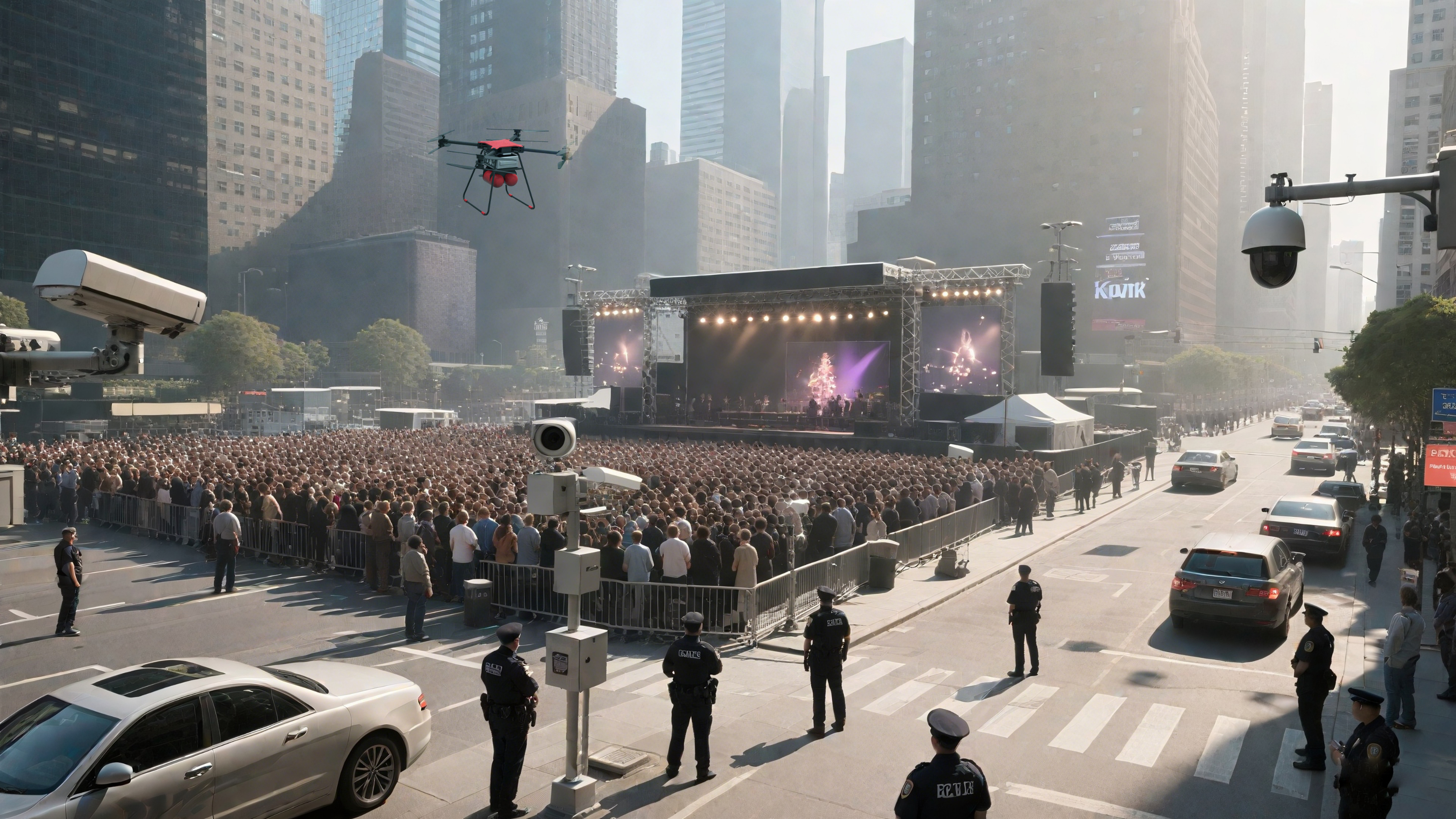 在某广场执行侦察任务